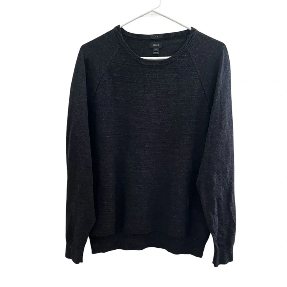 J. CREW crew sweater cotton black size M
